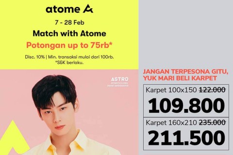 Promo MATCH WITH ATOME DISCOUNT 10% by ATOME