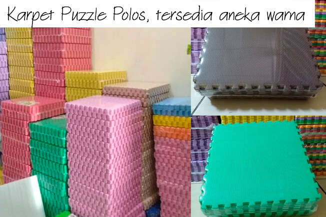 Karpet Puzzle Polos tersedia aneka warna dengan harga terjangkau