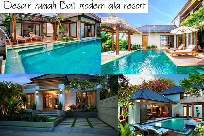 Desain rumah Bali modern ala resort