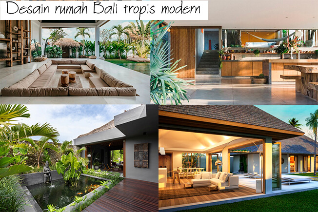 Desain rumah Bali tropis modern